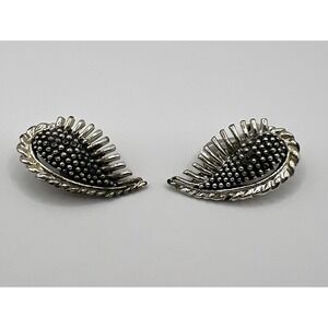 Marboux Clip On Earrings Womens OS Silver Excellent Marcel Boucher Vintage 1017